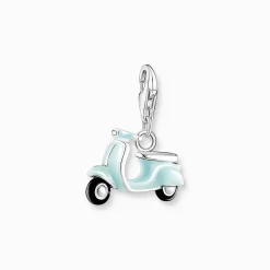 Outlet Pendentif Charm turquoises scooter argent Femme Charms|Charms