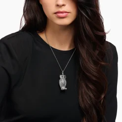 Best Sale Pendentif Chouette gardien mystique Édition limitée argent Femme Pendentifs|Pendentifs