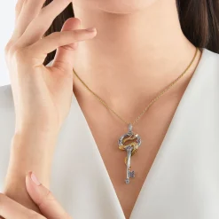Sale Pendentif clé avec serpent or Femme Pendentifs