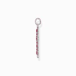 New Pendentif croix en argent noirci avec pierres rouges rubis Femme Pendentifs|Argent 925