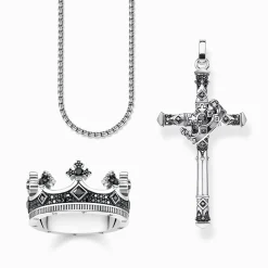 Store Pendentif croix et couronne Femme Pendentifs|Pendentifs