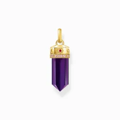 Cheap Pendentif de forme hexagonale imitation améthyste plaqué or Femme Pendentifs|Placage Or 18 Carats - Argent 925