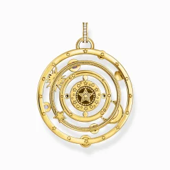 Discount Pendentif demi-sphère avec œil pierres multicolores plaqué or Femme Pendentifs|Placage Or 18 Carats - Argent 925