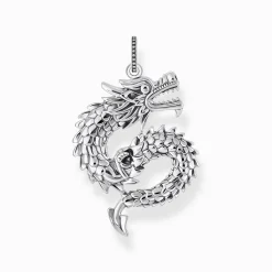 Cheap Pendentif dragon noirci en argent Femme Pendentifs|Argent 925