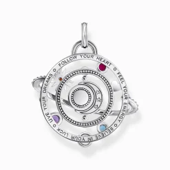 Shop Pendentif en argent au motif cosmique avec des pierres colorées Femme Pendentifs|Argent 925