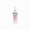 Online Pendentif en argent avec cristal de quartz rose Femme Pendentifs|Argent 925