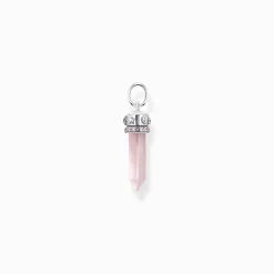 Online Pendentif en argent avec cristal de quartz rose Femme Pendentifs|Argent 925