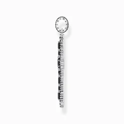 Flash Sale Pendentif en argent noirci avec zircon noir Femme Pendentifs|Argent 925