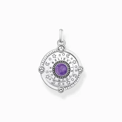 Shop Pendentif œil avec détails cosmiques et pierres argent Femme Pendentifs|Argent 925