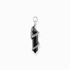 Online Pendentif noirci onyx avec serpent Femme Pendentifs|Pendentifs