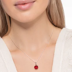 Fashion Pendentif pomme rouge Femme Pendentifs