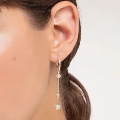 Best Sale Pendentif pour boucle d'oreille unique étoiles argent Femme Créoles