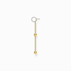 Discount Pendentif pour boucle d'oreille unique perles or Femme Créoles|Placage Or 18 Carats - Argent 925