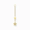 Cheap Pendentif pour boucle unique d'oreille étoiles or Femme Créoles|Placage Or 18 Carats - Argent 925