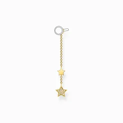 Cheap Pendentif pour boucle unique d'oreille étoiles or Femme Créoles|Placage Or 18 Carats - Argent 925
