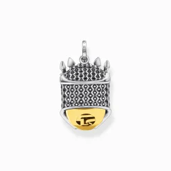 Hot Pendentif tête de mort chevalier Femme Pendentifs|Placage Or 18 Carats - Argent 925