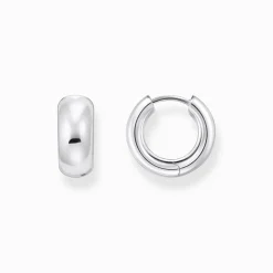 Clearance Petites boucles d'oreilles en argent au design épais Femme Créoles