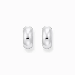 Clearance Petites boucles d'oreilles en argent au design épais Femme Créoles