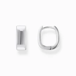 Best Sale Petites boucles d'oreilles en argent de forme angulaire Femme Créoles|Argent 925