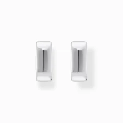 Best Sale Petites boucles d'oreilles en argent de forme angulaire Femme Créoles|Argent 925