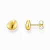 Sale Petits clous d'oreilles plaqués or de forme organique Femme Clous D'oreilles