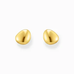Sale Petits clous d'oreilles plaqués or de forme organique Femme Clous D'oreilles