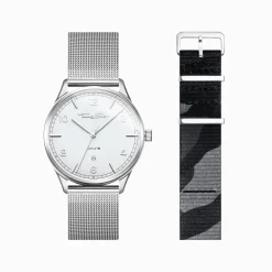 Cheap Set Code TS montre blanche et bracelet camouflage Femme Montres|Montres Pour Femmes