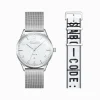 Best Set Code TS montre blanche et bracelet blanc urbain Femme Montres|Montres Pour Femmes