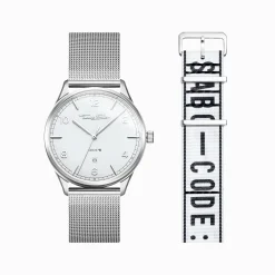 Best Set Code TS montre blanche et bracelet blanc urbain Femme Montres|Montres Pour Femmes