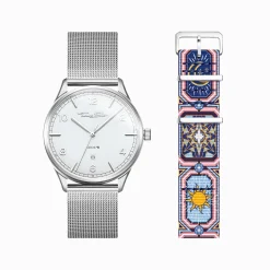 Store Set Code TS montre blanche et bracelet ciel nocturne multicolore Femme Montres|Montres Pour Femmes