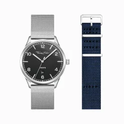 Cheap Set Code TS montre noir et bracelet bleu foncé Femme Montres|Montres Pour Femmes