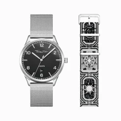 Store Set Code TS montre noire et bracelet ciel nocturne noir Femme Montres|Montres Pour Femmes