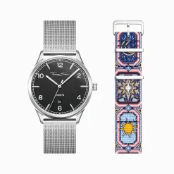Discount Set Code TS montre noire et bracelet ciel nocturne multicolore Femme Montres|Montres Pour Femmes